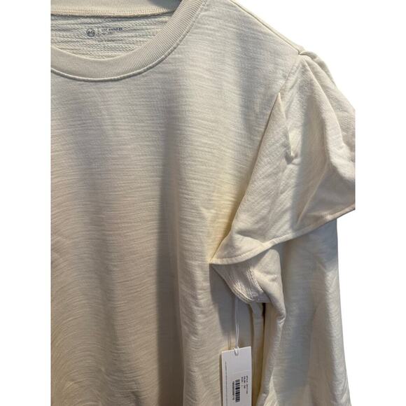 Adriano Goldschmied AG Cecilia Ruffle Crew Neck Sweatshirt Women’s Size L NWT - Picture 9 of 11